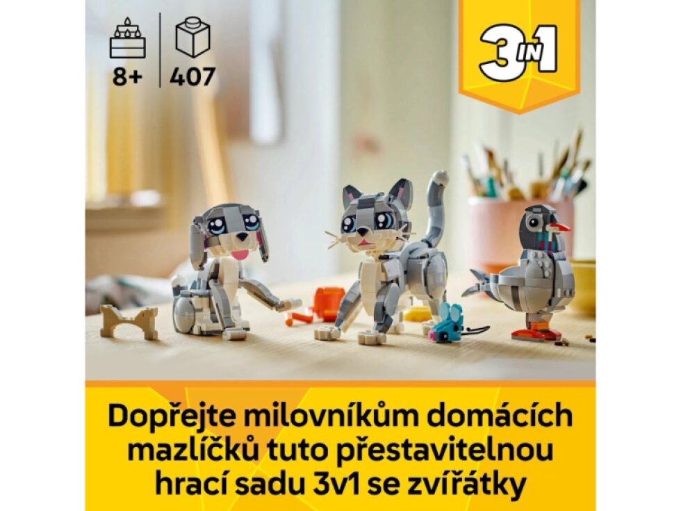 LEGO® Creator 3 v 1 Hravá kočka 31163
