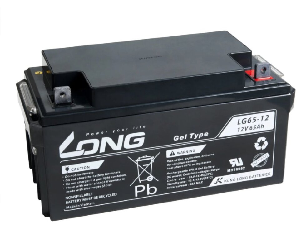 LONG batéria 12V 65Ah F4 DeepCycle GEL 10 rokov (LG65-12)