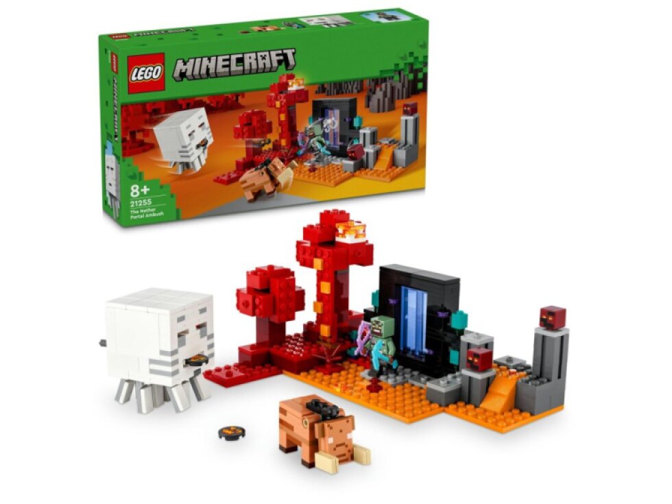 LEGO® Minecraft® Přepadení v portálu do Netheru 21255