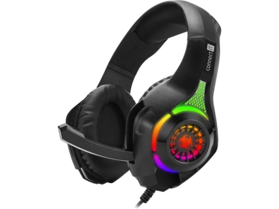 Connect IT Biohazard RGB Herná Náhlavná Súprava, Čierna