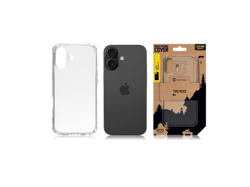 Taktický TPU Plyo kryt pre iPhone 17 - Transparentný a odolný