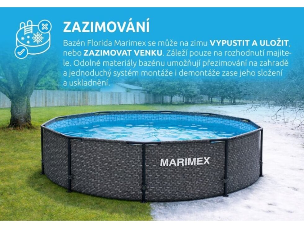 Marimex Bazén Florida 3,05x0,76 m - Ratanový dekor