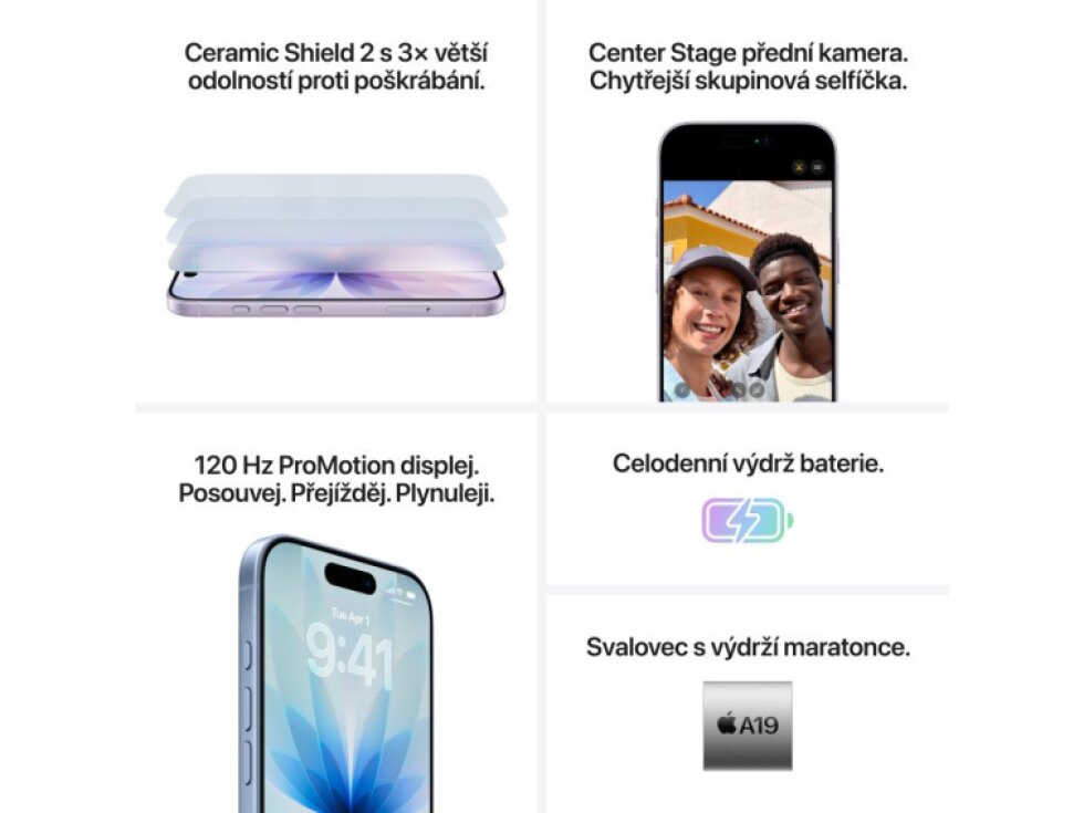Apple iPhone 17 256GB - Šaľviovo zelený, OLED, 5G