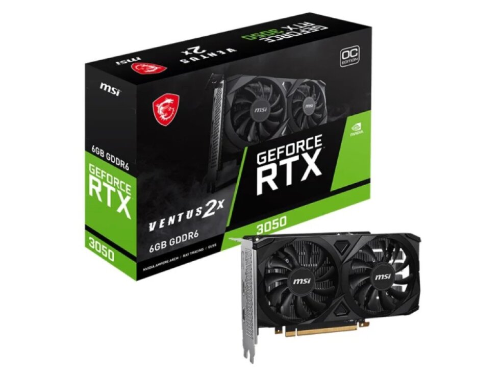 MSI NVIDIA GeForce RTX 3050 VENTUS 2X E 6G OC
