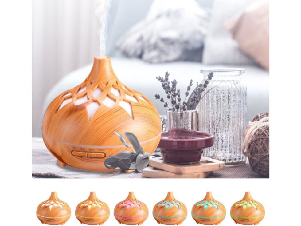 SIXTOL Aroma difuzér Palm 500ml - Svetlé drevo