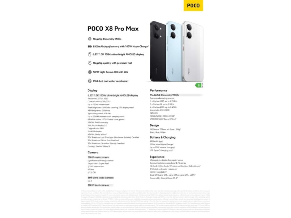 POCO X8 Pro Max 12GB/512GB - Výkon a Elegancia v Modrej