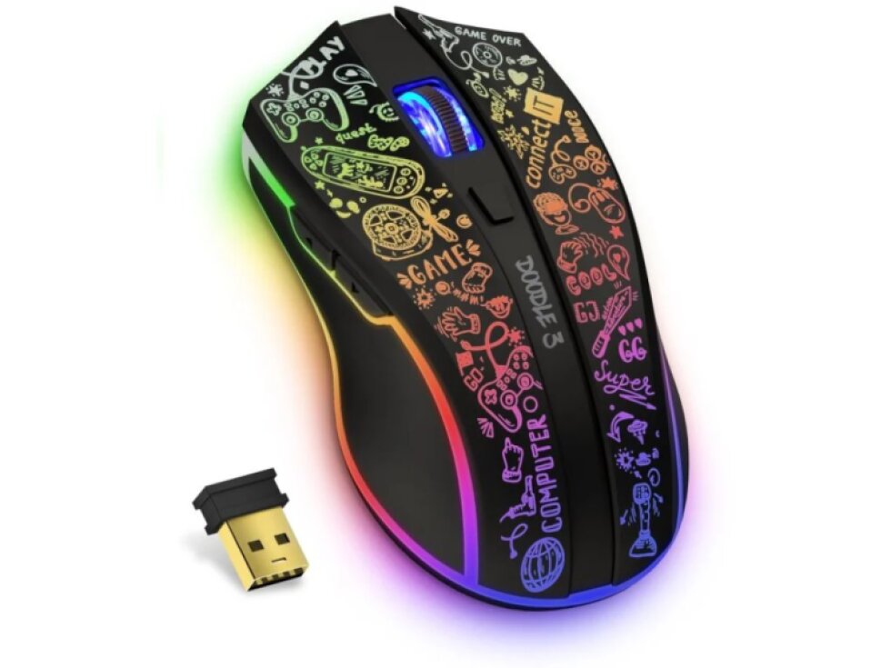 Connect IT Doodle 3: Bezdrôtová herná myš s RGB podsvietením