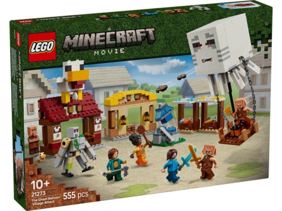 LEGO® Minecraft® Balón v podobě ďasa a útok na vesnici 21273