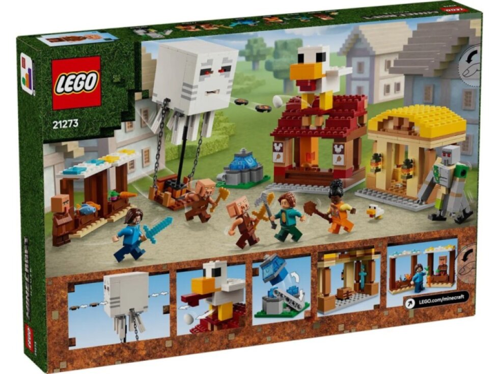 LEGO® Minecraft® Balón v podobě ďasa a útok na vesnici 21273