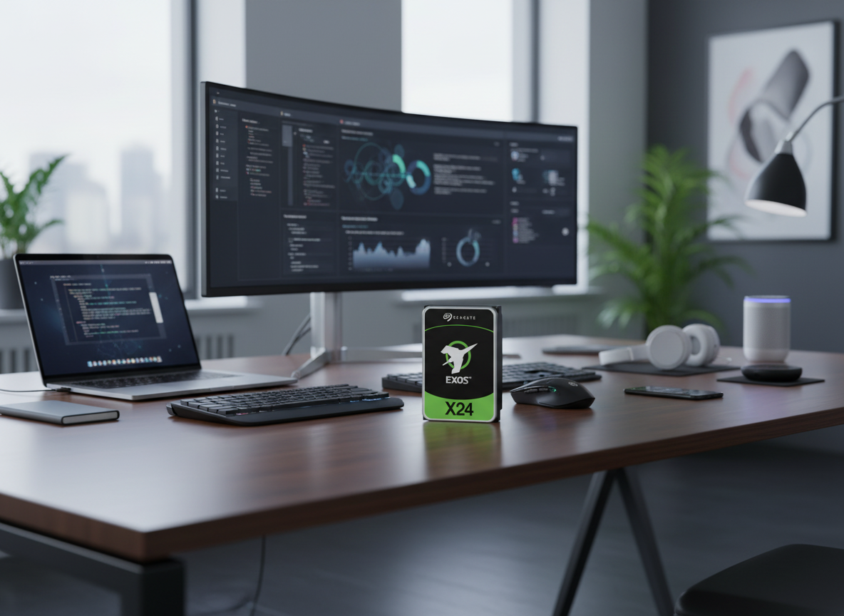 SEAGATE Exos X24 24TB SATA HDD, 7200 RPM