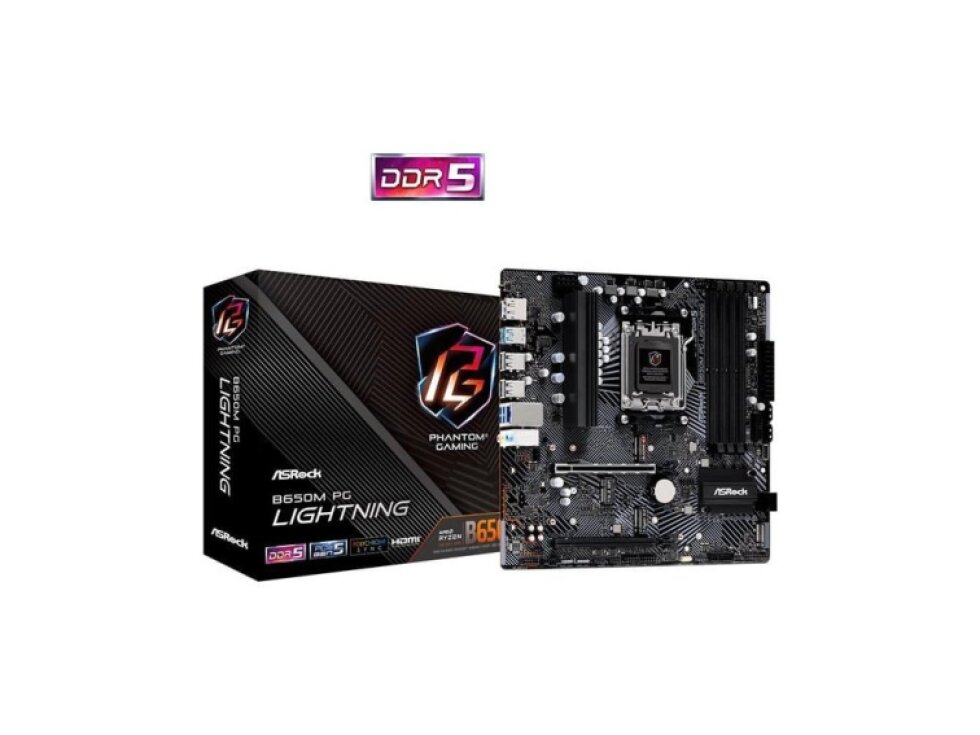 ASRock B650M PG Lightning - AMD B650, DDR5, mATX