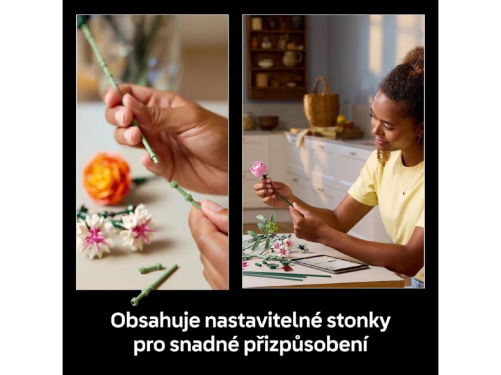 LEGO® Botanicals Krásná kytice růžových květin 10342