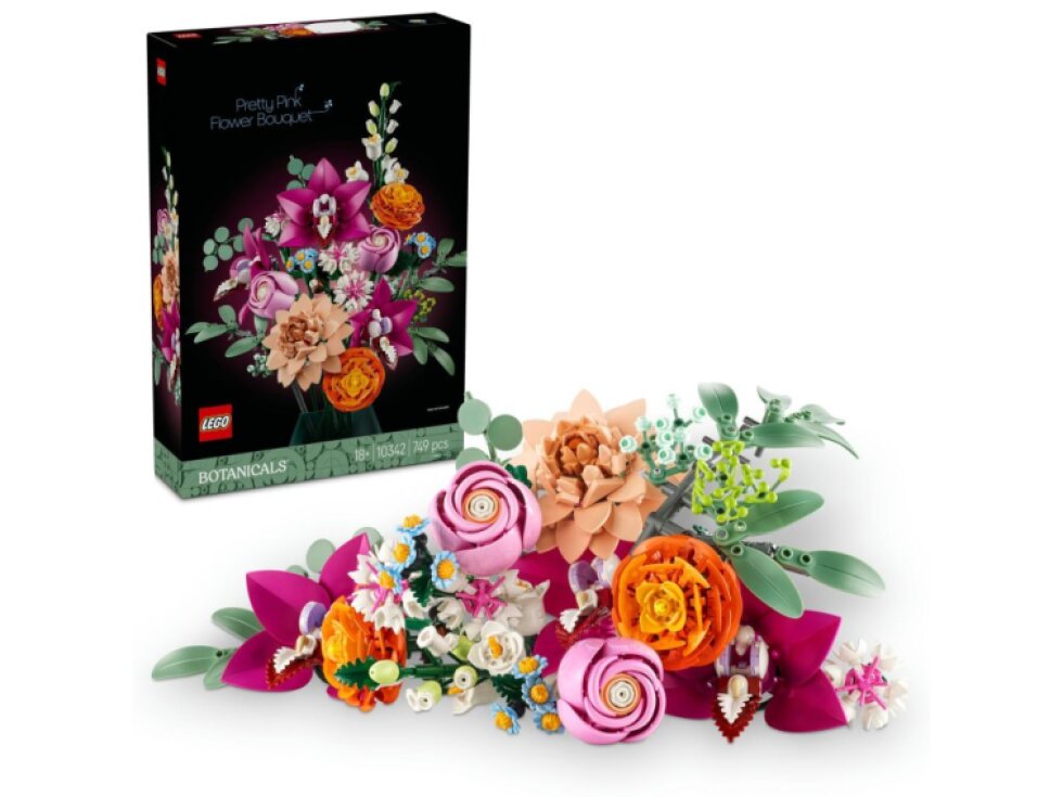 LEGO® Botanicals Krásná kytice růžových květin 10342