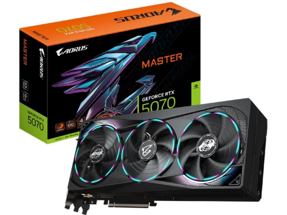 GIGABYTE AORUS GeForce RTX 5070 MASTER 12G