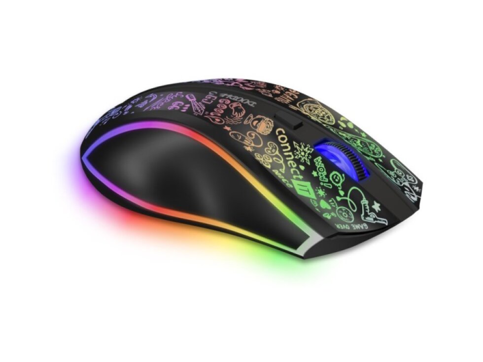 Connect IT Doodle 3: Bezdrôtová herná myš s RGB podsvietením