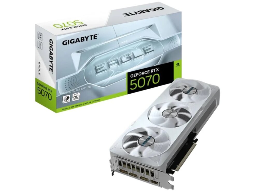 GIGABYTE GeForce RTX 5070 EAGLE OC ICE SFF 12G