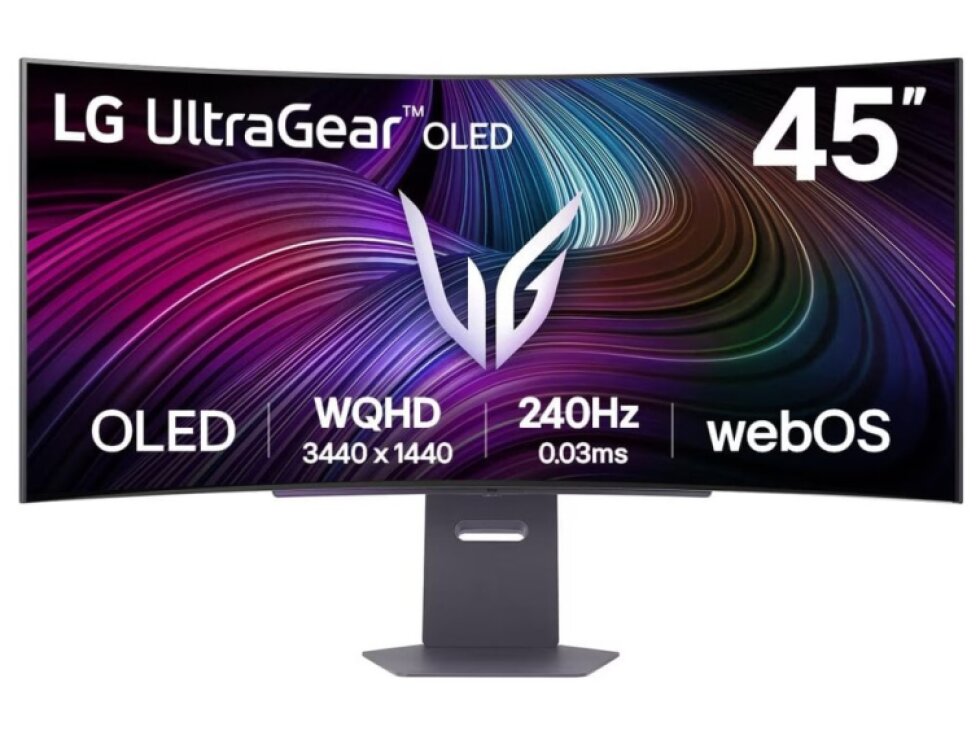 44,5" LG 45GX90SA-B s webOS, prohnutý