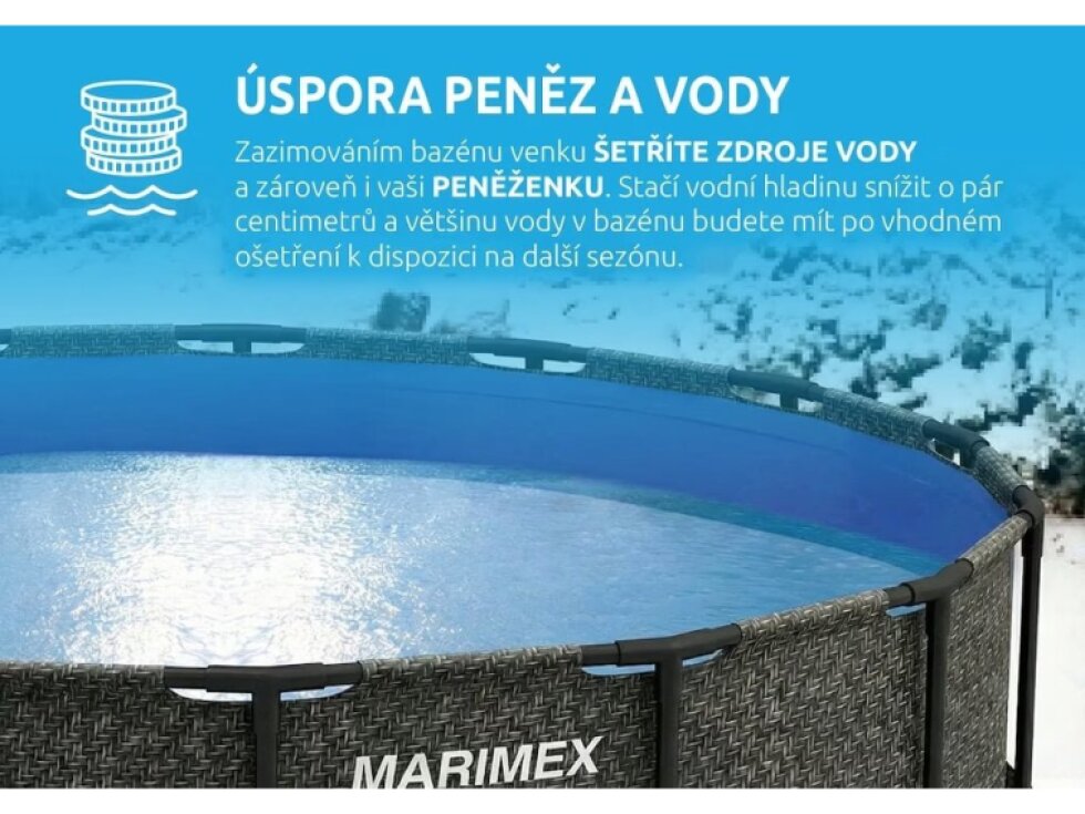 Marimex Bazén Florida 3,05x0,76 m - Ratanový dekor