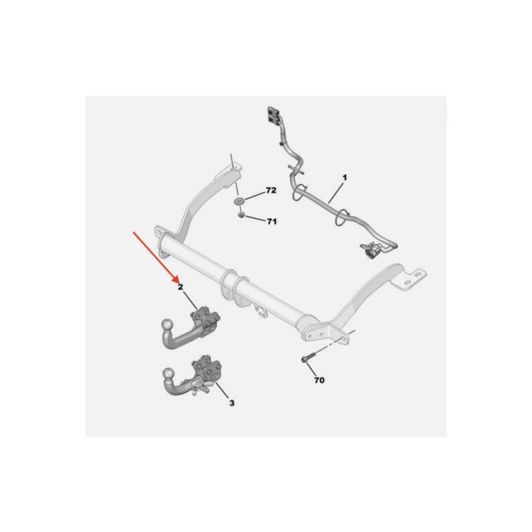 Koule pro tažné zařízení "labutí krk" Opel Combo E