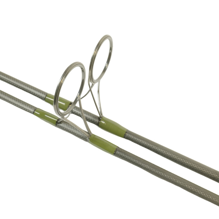 Harrison kaprový prut Aviator 11ft 3,25lb, Green Elite Edition, 1K Carbon American Tackle, Kigan 3D Gunsmoke 50mm, Green Olive Duplon