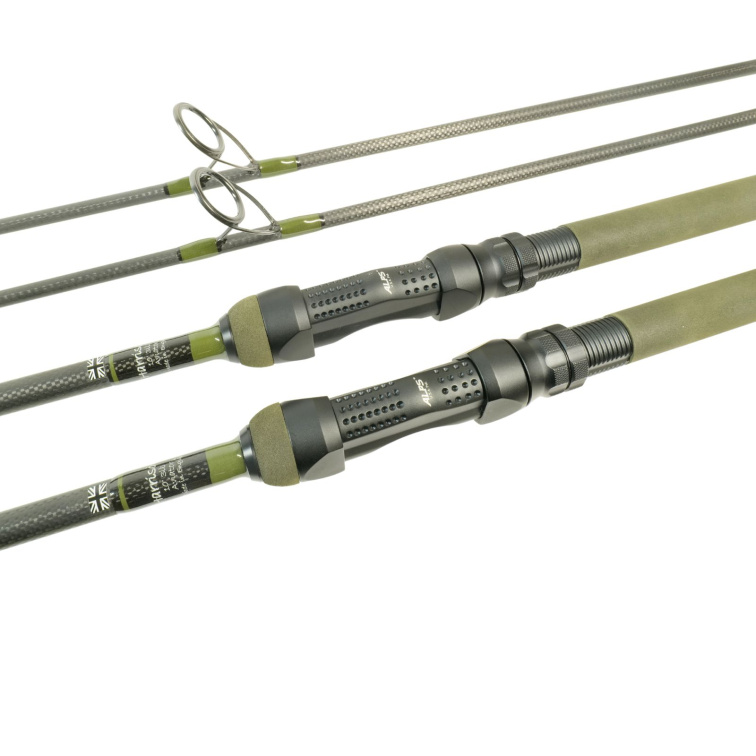 Harrison kaprový prut Aviator 10ft 3,25lb, Green Elite Edition, Alps ARD Black Matt, Kigan ZDZ 40mm Gunsmoke, Green Olive Duplon