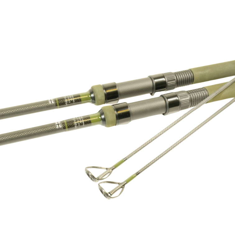 Harrison kaprový prut Aviator 11ft 3,25lb, Green Elite Edition, 1K Carbon American Tackle, Kigan 3D Gunsmoke 50mm, Green Olive Duplon