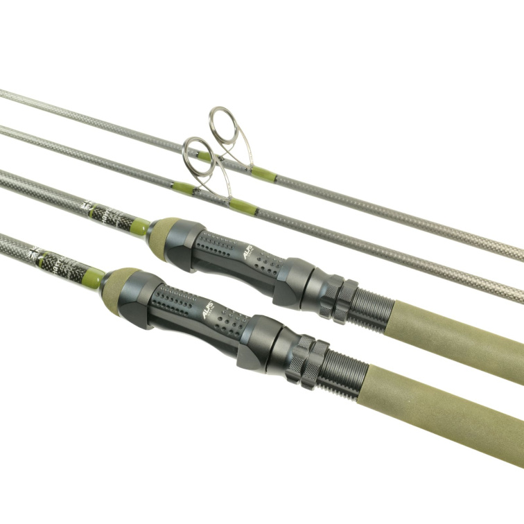 Harrison kaprový prut Aviator 10ft 3,25lb, Green Elite Edition, Alps ARD Black Matt, Kigan ZDZ 40mm Gunsmoke, Green Olive Duplon