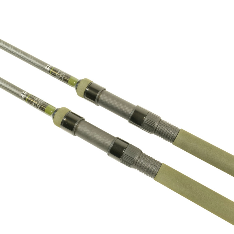 Harrison kaprový prut Aviator 11ft 3,25lb, Green Elite Edition, 1K Carbon American Tackle, Kigan 3D Gunsmoke 50mm, Green Olive Duplon