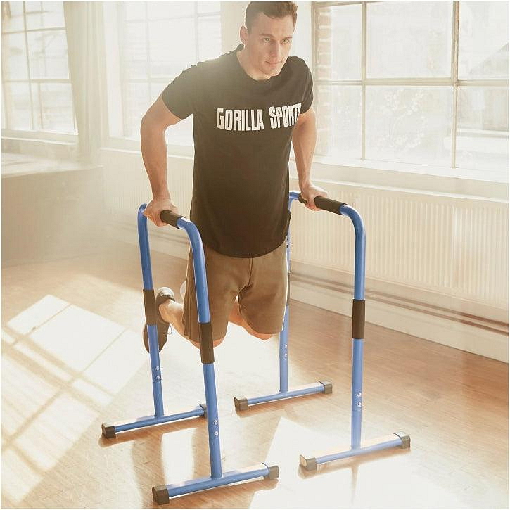 Push Up Stand Dip Bars Black/Red/Blue