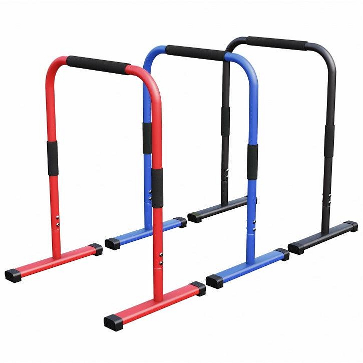 Push Up Stand Dip Bars Black/Red/Blue