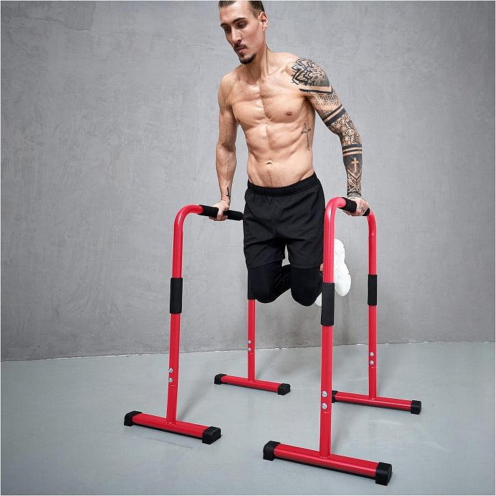 Push Up Stand Dip Bars Black/Red/Blue
