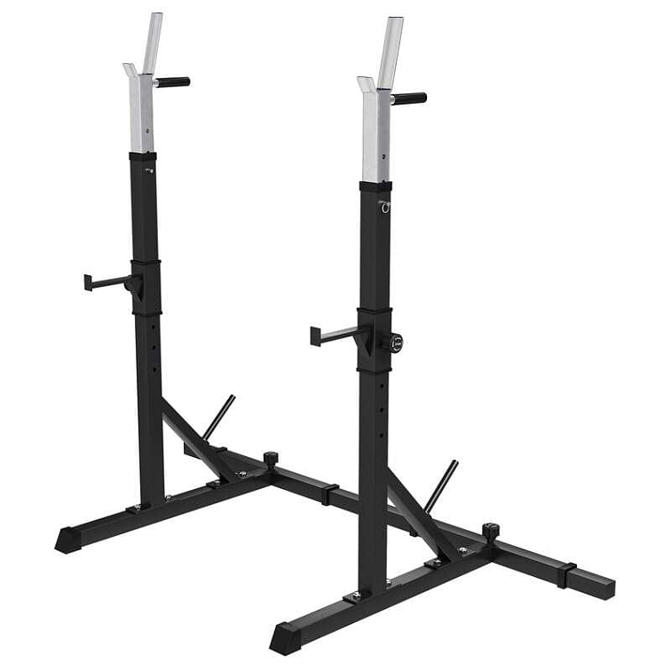 Adjustable Squat Rack Black
