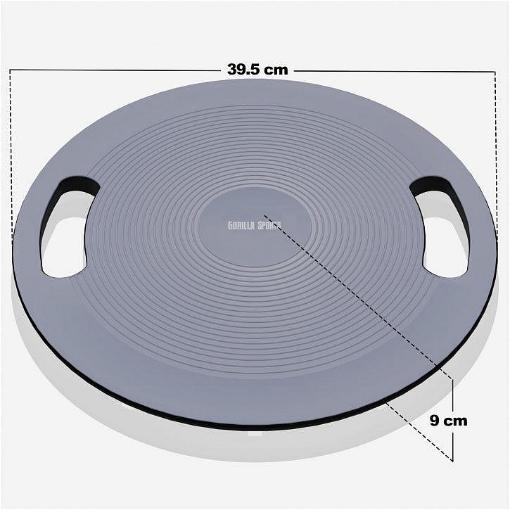 Balance Board with Handles in Black/Dark Gray