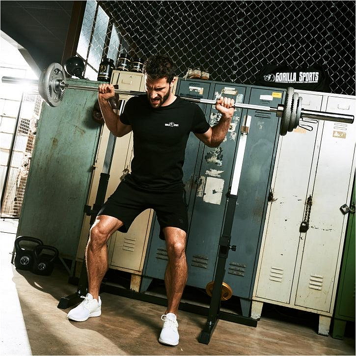 Adjustable Squat Rack Black