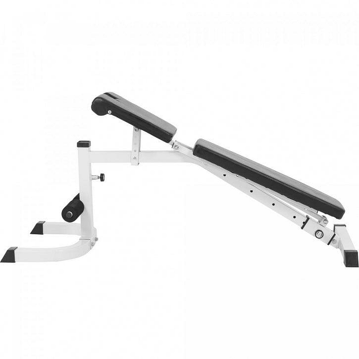 Adjustable Incline Bench with Preacher Curl White