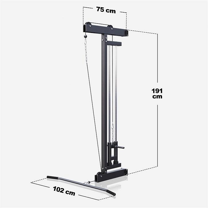 Wall Mounted Lat Pulldown Tower Black