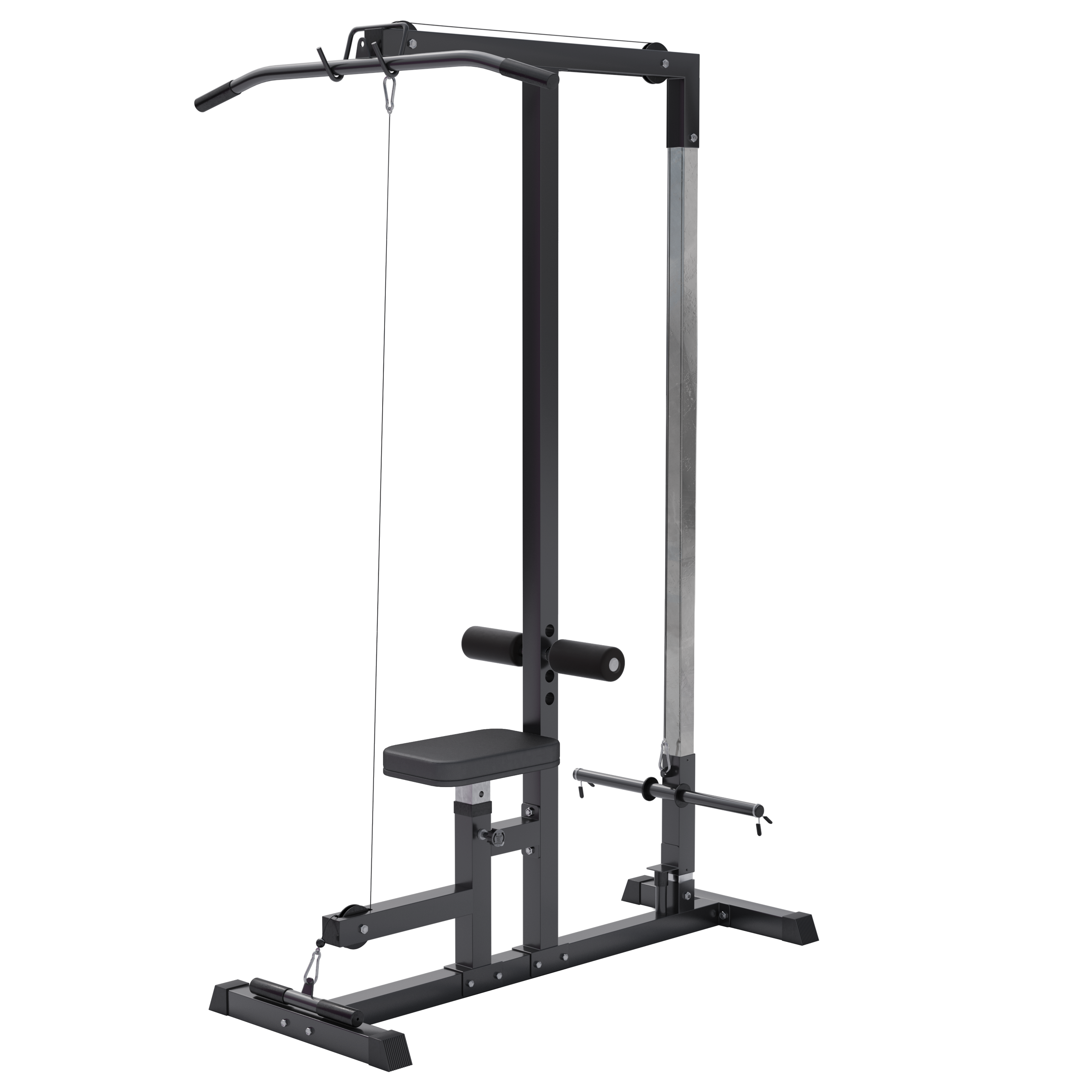Lat Pull-Down Station in White/Black
