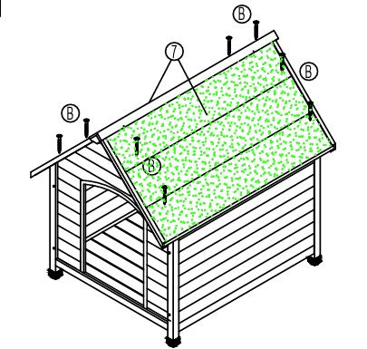 Psí bouda KENNIVA BETY 780 x 880 x 790 mm, dřevěná