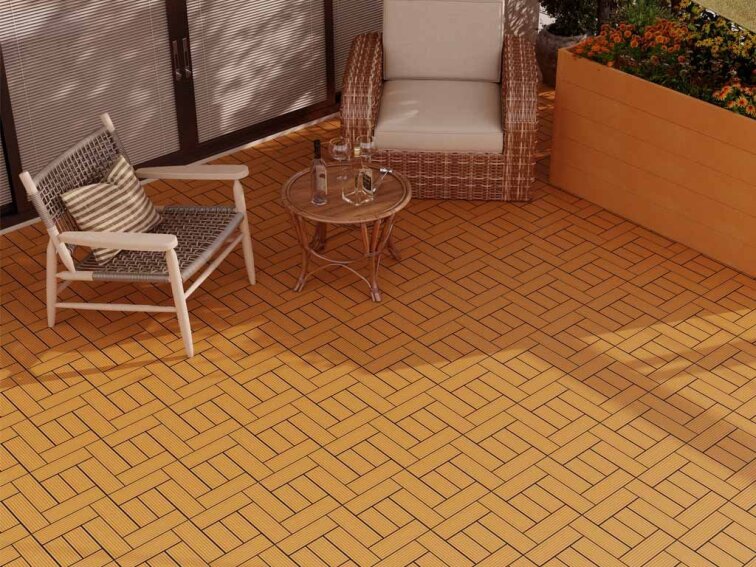 WPC dlaždice LEGI STYLE 30 x 30 cm, teak