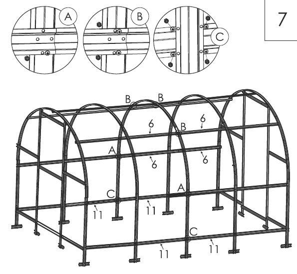 Zahradní skleník Gardentec Kompakt 2 x 3 m, 4 mm