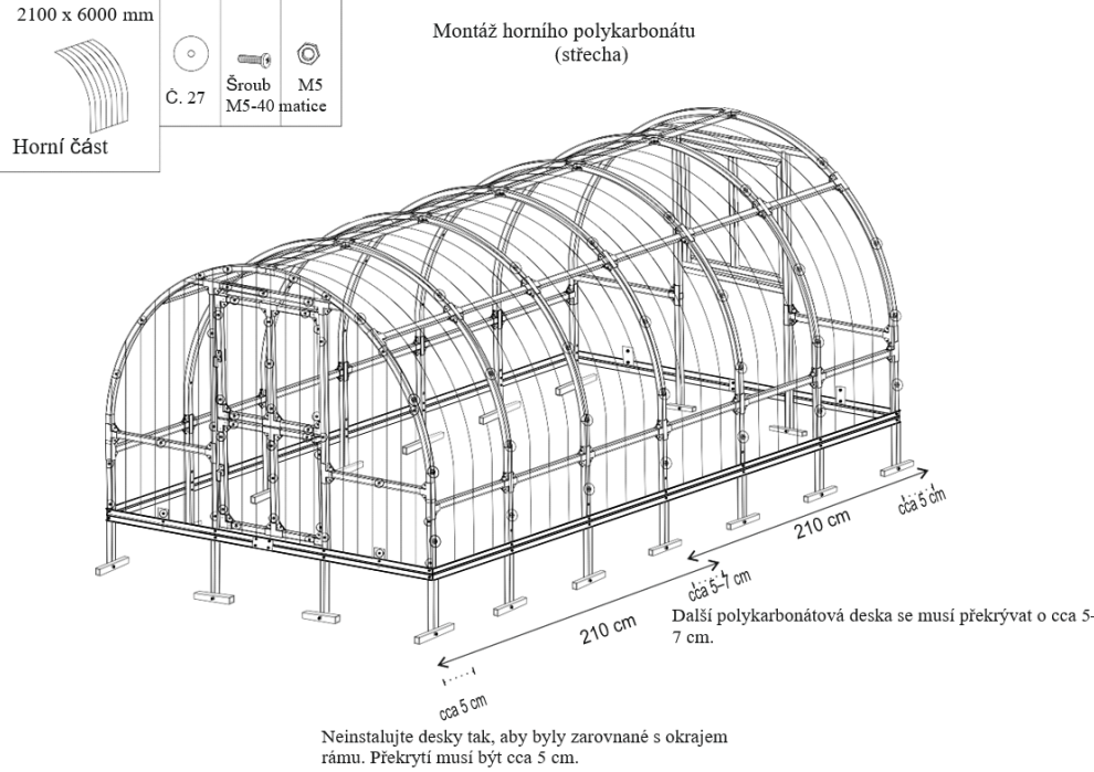Zahradní skleník Gardentec CLASSIC T 2 x 3 m, 4 mm