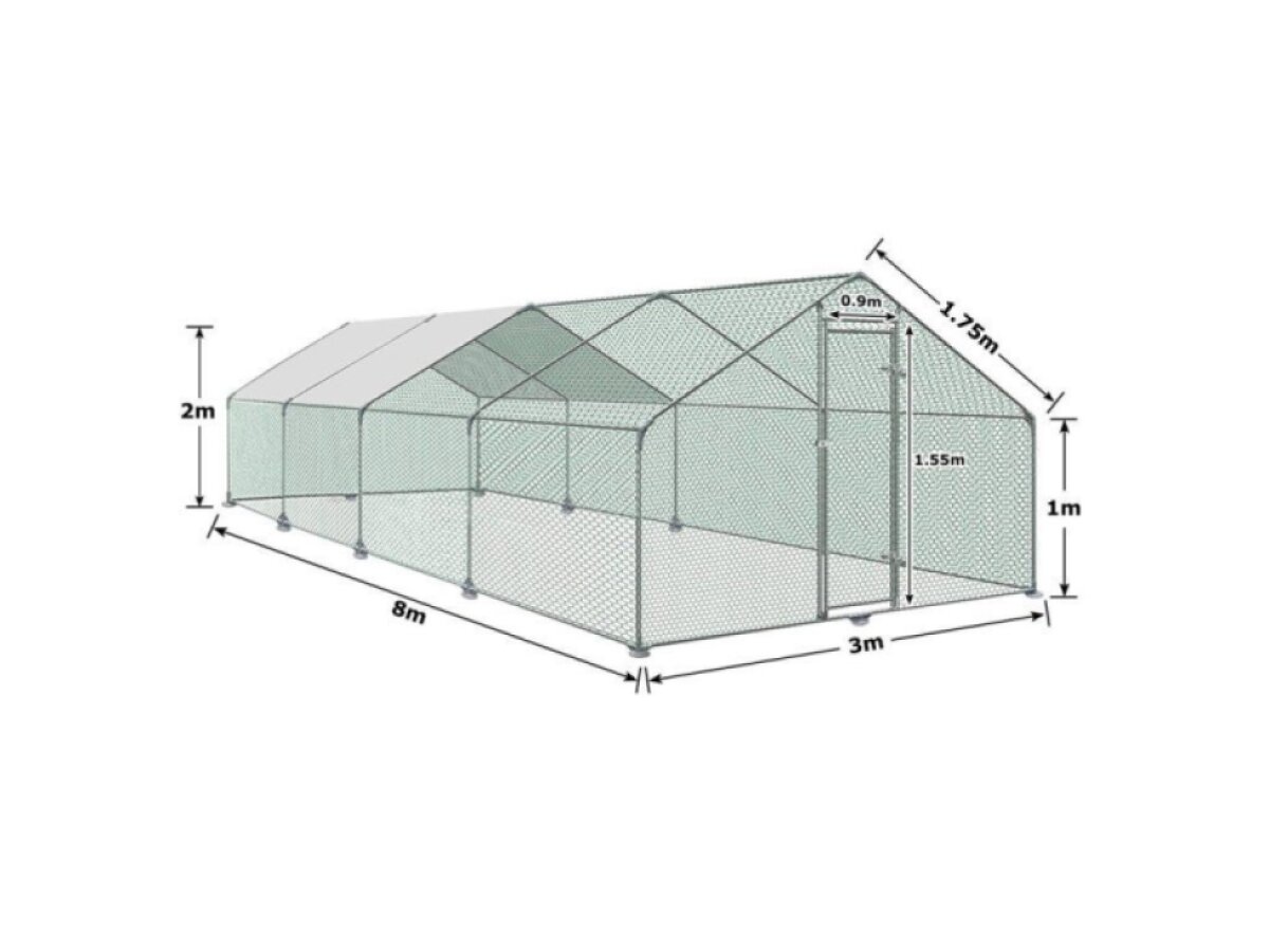 Venkovní klec - oplocený výběh - 8x3x2 m