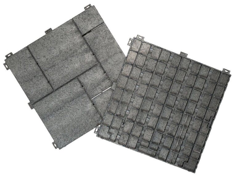 Gumová dlaždice STONE MOSAIC 30 x 30 cm, šedá