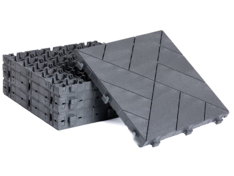 Gumová dlaždice ARISTA 30 x 30 cm, šedá