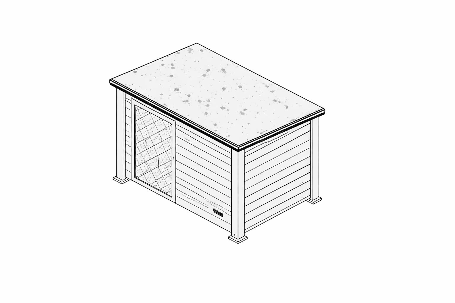 Bouda pro psa dřevěná KERBL 80576 KENNY, 113x77x81 cm