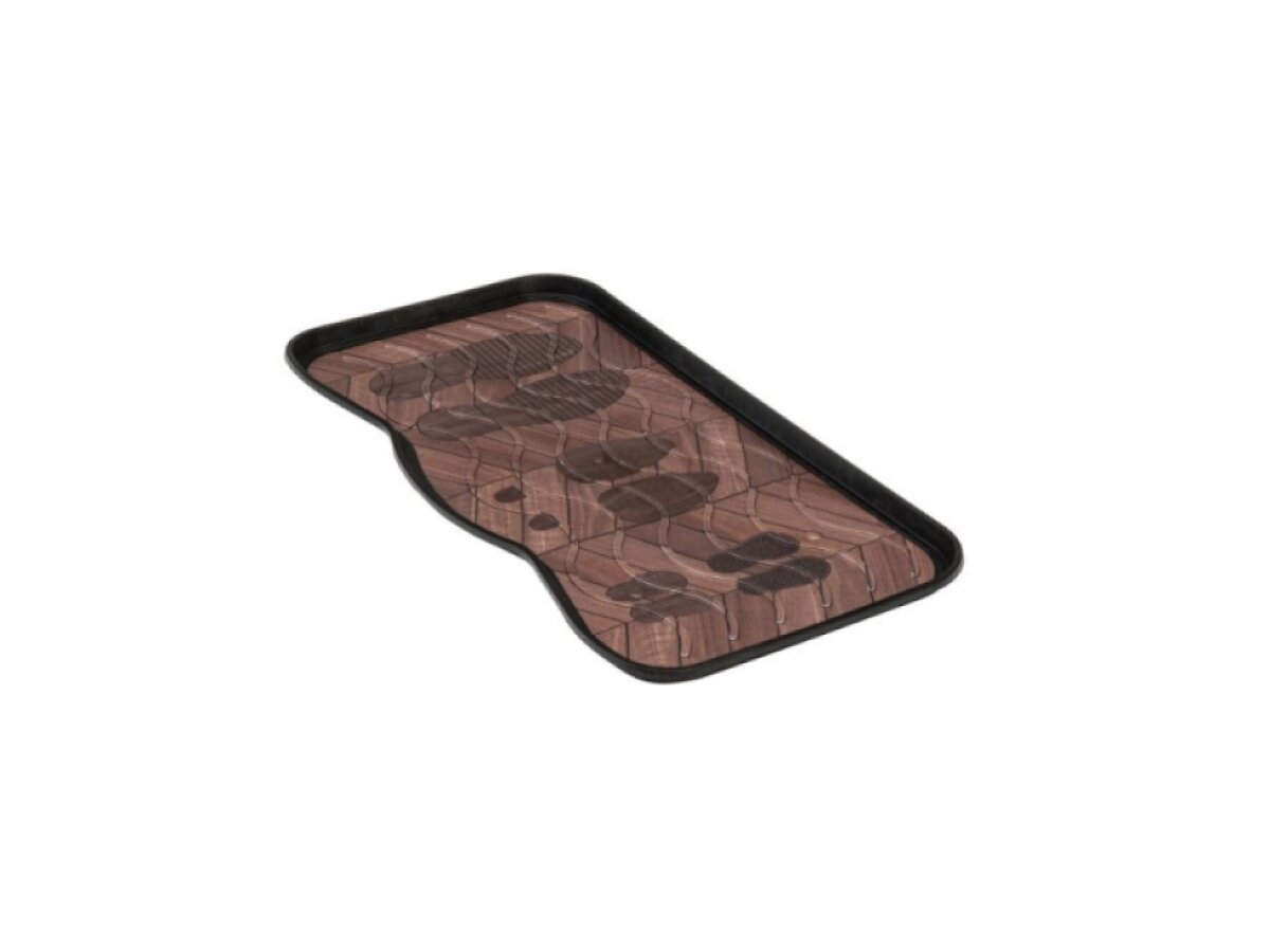Odkapávač na boty Printed Footprints Wood 38cm x 75cm