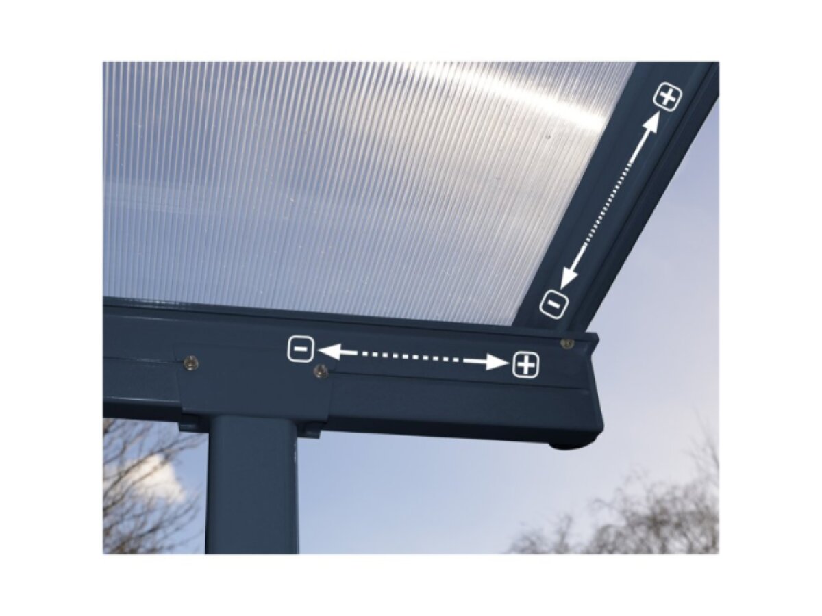 Hliníková pergola PALRAM Sierra 5400 antracit 3 x 5,46