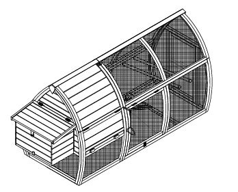 Dřevěný kurník KENNIVA SUE 2080 x 820 x 1030 mm