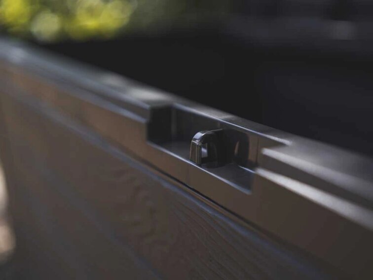 Zahradní box WOODEBOX 190 l - tmavě hnědá 78 cm