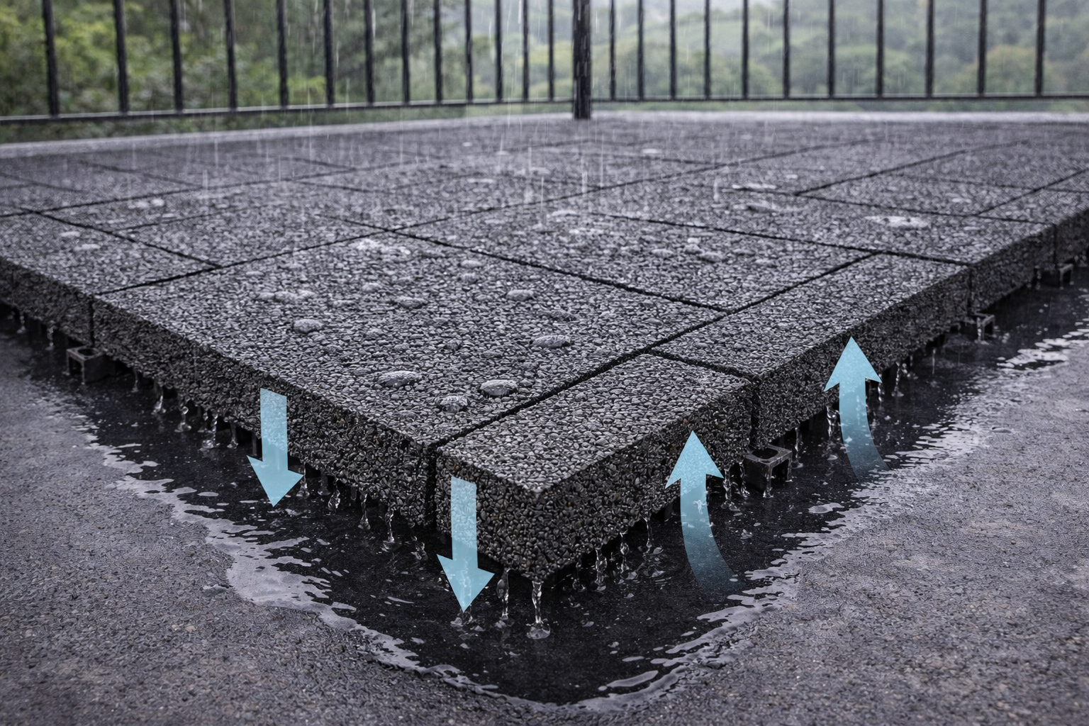 Gumová dlaždice ASLON Design 50 x 50 cm, červená